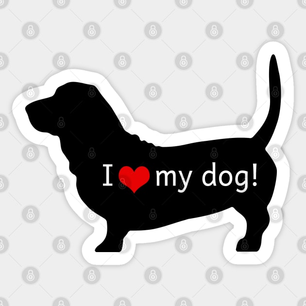 I Love My Dog Sticker by SandraKC